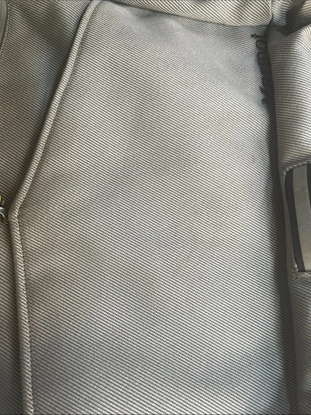 Marmot Light Gray Roll-Top Laptop Messenger Bag with Yellow Accents